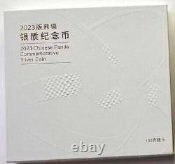 Pièce de panda en argent de Chine 2023 de 150g (150 grammes)
