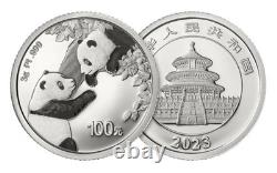 Pièce en Platine Panda Proof de 3 grammes de Chine 2023 avec boîte et certificat d'authenticité