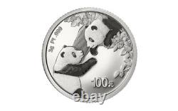 Pièce en Platine Panda Proof de 3 grammes de Chine 2023 avec boîte et certificat d'authenticité