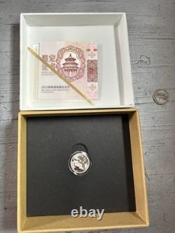 Pièce en Platine Panda Proof de 3 grammes de Chine 2023 avec boîte et certificat d'authenticité