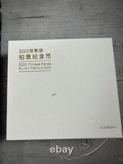 Pièce en Platine Panda Proof de 3 grammes de Chine 2023 avec boîte et certificat d'authenticité