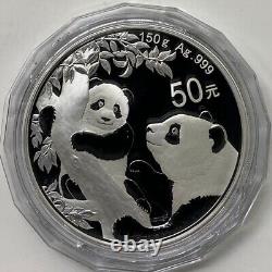 Pièce en argent Chine 50 YUAN 2021 Pièce en argent Panda Chine 2021 150g