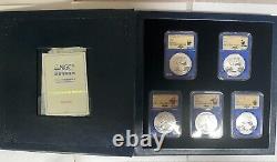Pièce en argent PANDA de la Chine 2017 30G. 999 NGC MS70 Étiquette PANDA spéciale 5PCS