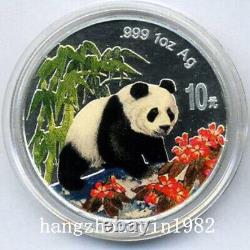 Pièce en argent Panda 1 once 1997 Chine 10 YUAN 1997 Pièce en argent Panda couleur