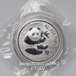 Pièce en argent Panda Chine 2000 de 10 yuans Chine 2000 Pièce en argent Panda 1 once Ag. 999