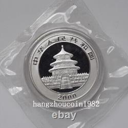 Pièce en argent Panda Chine 2000 de 10 yuans Chine 2000 Pièce en argent Panda 1 once Ag. 999