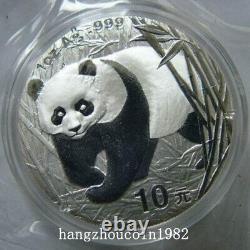 Pièce en argent Panda Chine 2002 de 10 yuans - 1 once d'argent pur à 999