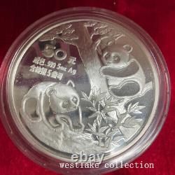 Pièce en argent Panda Chine 50YUAN de 1990, 5oz Ag. 999