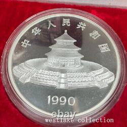 Pièce en argent Panda Chine 50YUAN de 1990, 5oz Ag. 999