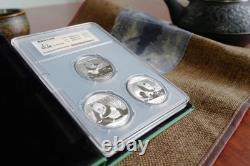 Pièce en argent Panda Jixiang Sanbao. 2014. 2015. 2016 Pièce en argent Panda. Neuf.