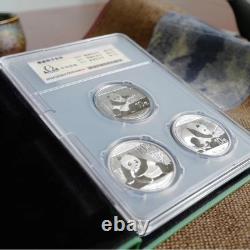 Pièce en argent Panda Jixiang Sanbao. 2014. 2015. 2016 Pièce en argent Panda. Neuf.