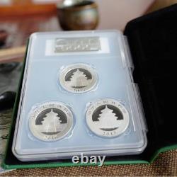 Pièce en argent Panda Jixiang Sanbao. 2014. 2015. 2016 Pièce en argent Panda. Neuf.