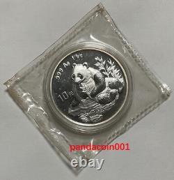 Pièce en argent Panda de 10 Yuans de Chine 1998, 1 oz Ag. 999