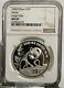 Pièce En Argent Panda De Chine 1 Oz 1990, Large Data Ngc Ms 69