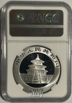Pièce en argent Panda de Chine 2009 1 oz, NGC MS70