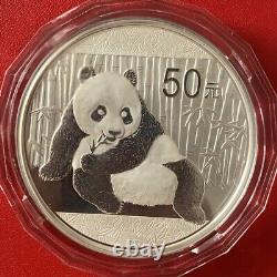 Pièce en argent de 50 yuans Chine Panda 2015 Pièce en argent Panda Chine 2015 5 onces