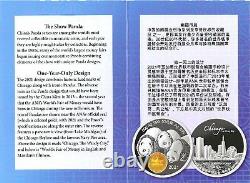 Pièce en argent de 50g de la Foire Mondiale de la Monnaie ANA Panda Chine 2021, PF 69 UCAM.