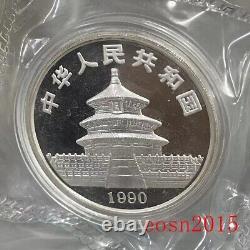 Pièce en argent panda 1 oz de Chine 1990 10 Yuan, sans boîte ni certificat d'authenticité