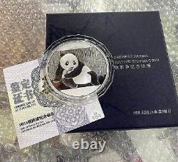 Pièce en argent panda de 5 oz de Chine 2015 50 Yuan, pièce commémorative en argent panda de Chine