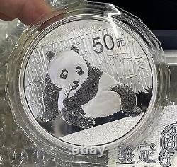 Pièce en argent panda de 5 oz de Chine 2015 50 Yuan, pièce commémorative en argent panda de Chine
