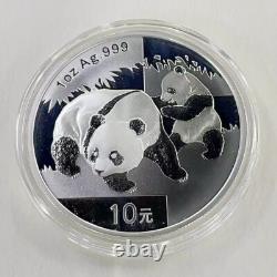 Pièce en argent panda de Chine 1 oz 2008 10 Yuan, pièce commémorative en argent panda de Chine