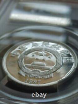 Preuve Panda 1997 CHINE ARGENT RPC 3 YUAN FONDS POUR LA FAUNE WWF PCGS PR66DCAM