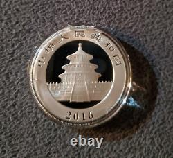 Rare pièce de monnaie en argent fin Panda chinois 2016, épreuve, très collectionnable, de haute qualité