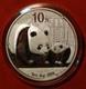 R&eacute;publique Populaire De Chine 10 Yuans Panda 2011 Km#? 1980 Argent (.999)