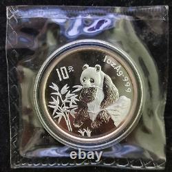 Sceau original 1996 Chine 10 Yuan 1 oz Preuve Panda pièce en argent