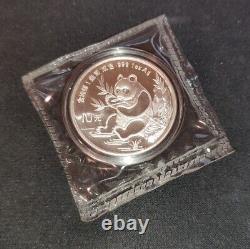 Vintage Original Scellé 1 Oz 1991 Chine Argent Panda 10 Yuan S10y Menthe Seeled